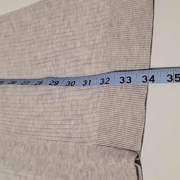 Loft Cardigan Sweater Duster Longline Open Front Long Sleeve Ribbed Gray Cozy SP - Picture 10 of 11